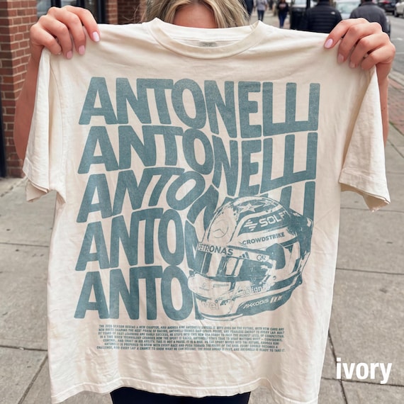 Kimi Antonelli Vintage F1 Shirt, Formula 1 Racing Comfort Colors® Graphic Tee, Grand Prix Motorsport Antonelli Fan Top