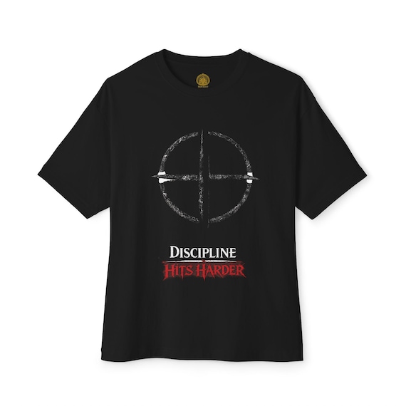 Discipline Hits Harder tee | Target Crosshair Graphic Shirt