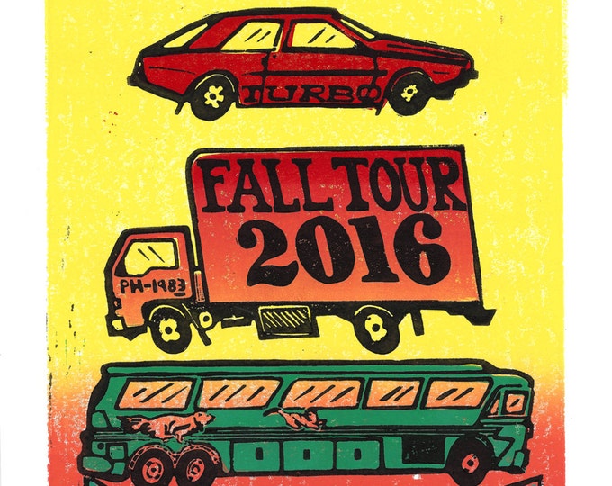 Phish Fall Tour Block Print Poster Etsy