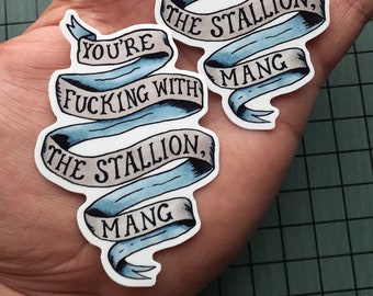 Stallion Banner sticker 2 pack Ween vinyl