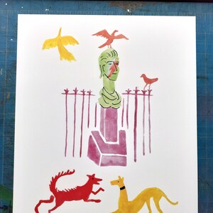 The Birds-&gt;David Bowie&gt;The Dogs- 8.5x11 phan art print phish poster phish art