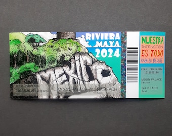 Phish Riviera Maya 2024 Magnet Ticket Stub phish art phanart phish mexico