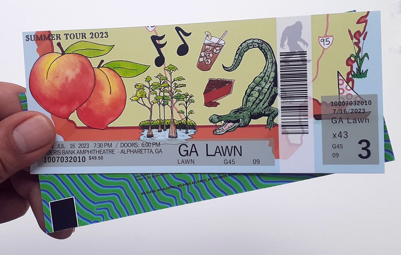 Phish Alpharetta 2023 Ticket Stub phan art phish stubs phish art image 5