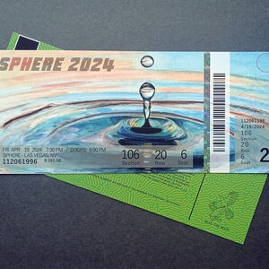 Billet Phish Sphere Las Vegas Run 2024 Stub phan art phish stub billet hameçonnage image 3