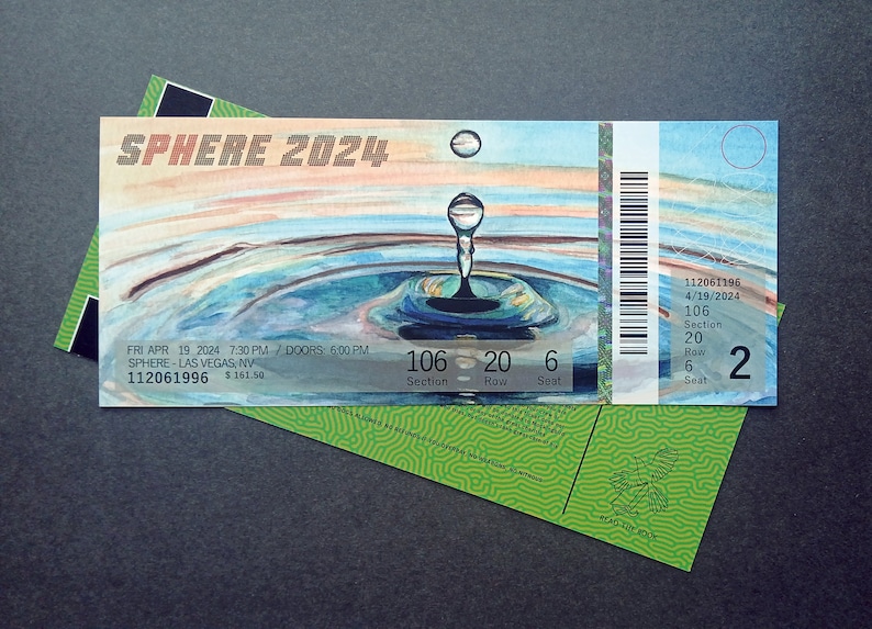 Billet Phish Sphere Las Vegas Run 2024 Stub phan art phish stub billet hameçonnage image 3