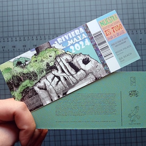 Phish Riviera Maya 2024 Paper Ticket Stub phan art phish art phish stub image 1