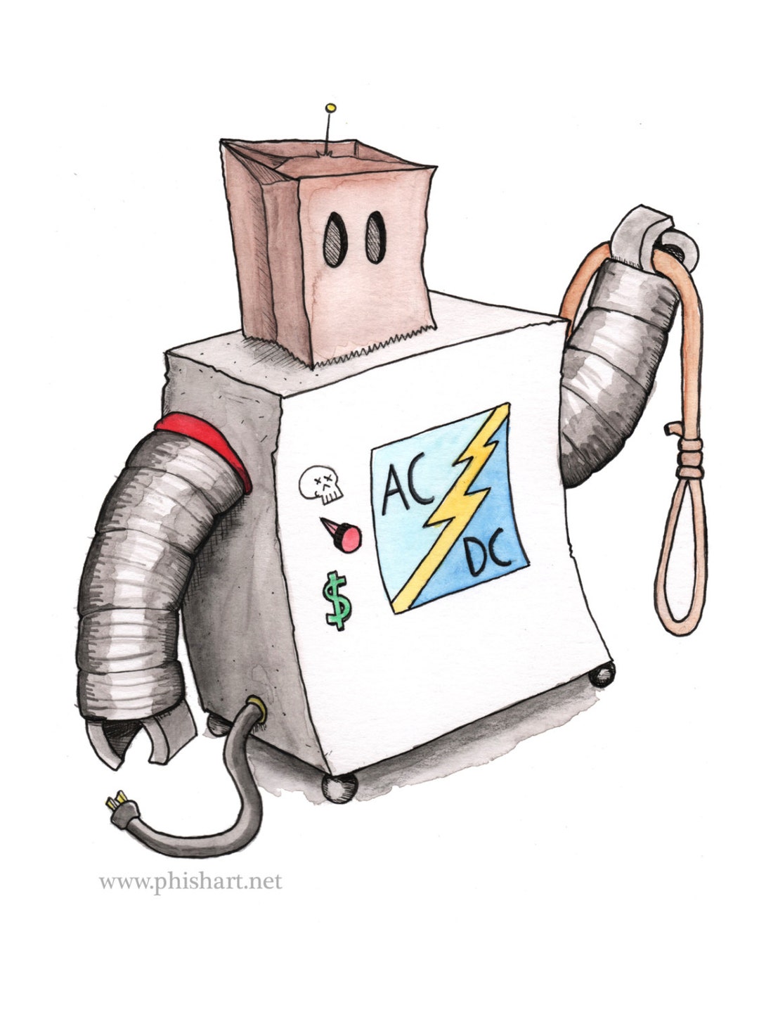 AC/DC Bag Version 2- Phish Art Print Gamehendge Phanart Phishart - Etsy