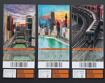 Phish Chicago Fall 2023 Ticket Stub phan art phish stubs phish art