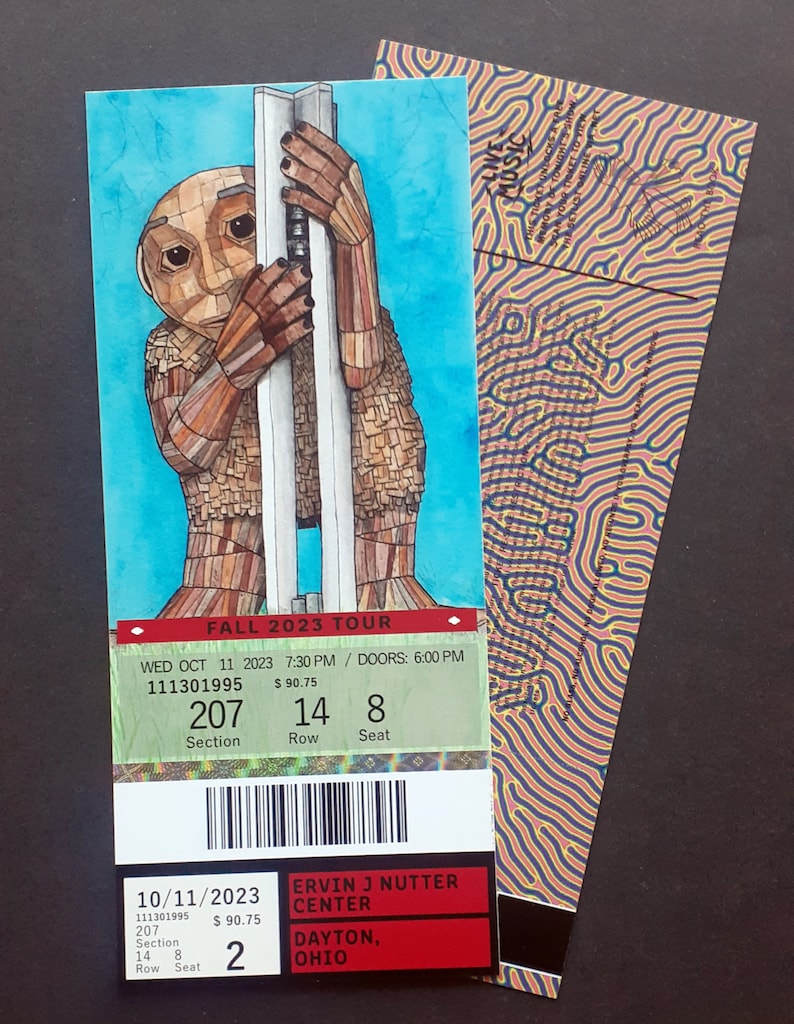 Phish Dayton Nutter Center 2023 Ticket Stub phan art phish stubs phish art image 3