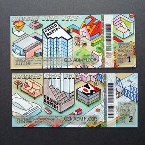 Canhoto de ingresso para Phish Grand Rapids 2024, arte phan, canhoto de ingresso phish