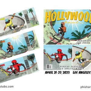 Phish Hollywood Bowl 2023 Ticket Stub phan art phish art phish stubs image 7