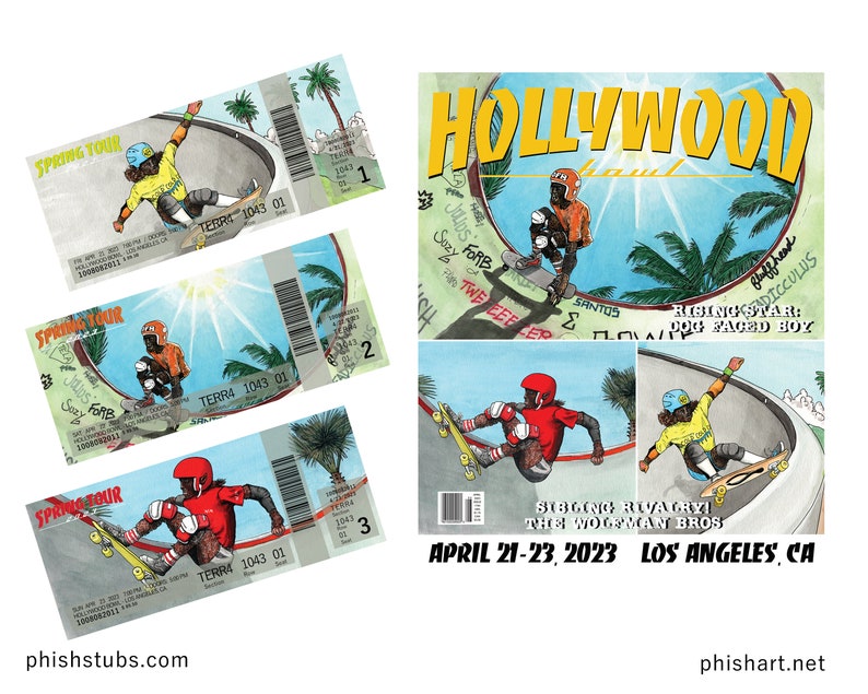 Phish Hollywood Bowl 2023 Ticket Stub phan art phish art phish stubs image 7