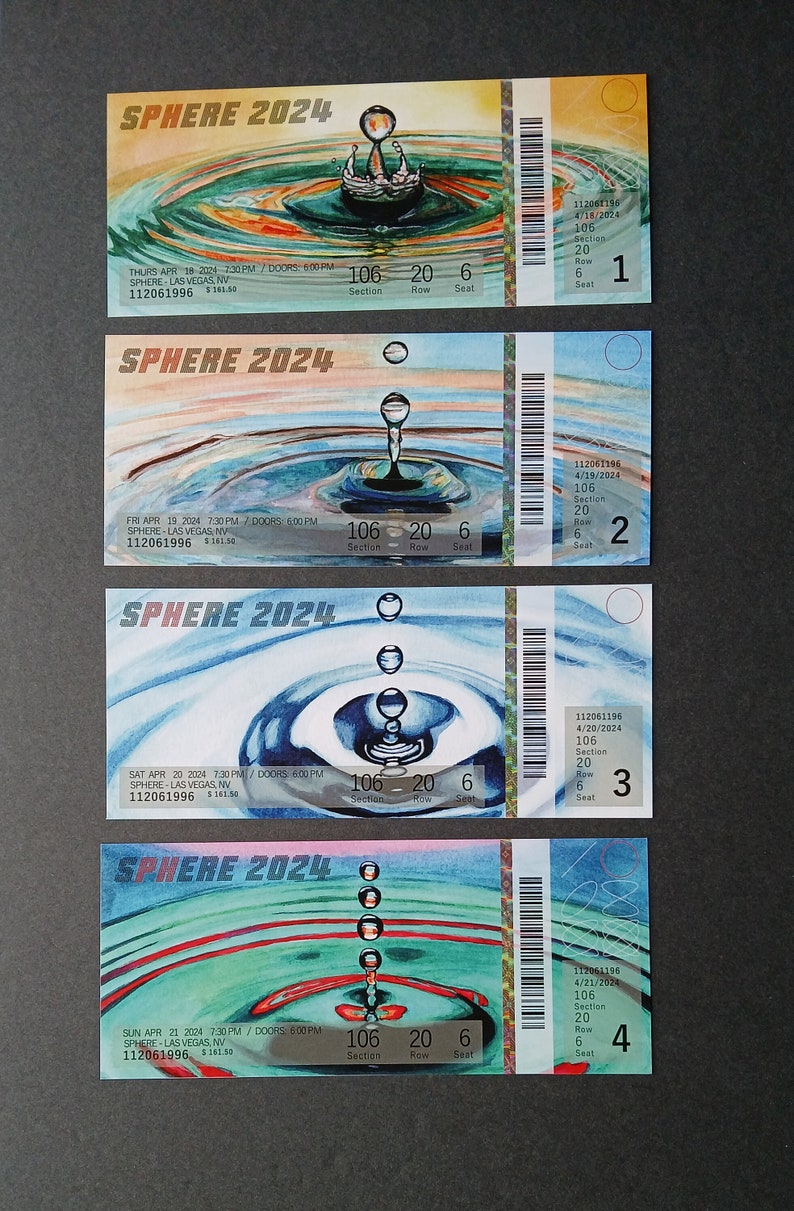 Billet Phish Sphere Las Vegas Run 2024 Stub phan art phish stub billet hameçonnage image 10