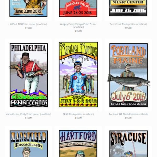 Phish Summer Tour Poster Etsy Phish summer tour poster etsy