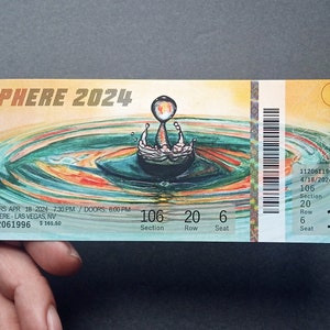 Phish Sphere Las Vegas Run 2024 Ticket Stub phan art phish stub phish ticket image 6