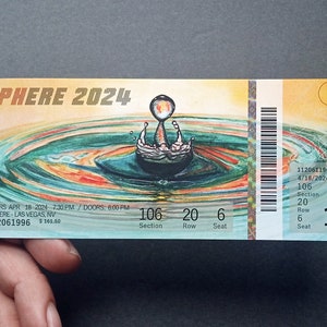 Billet Phish Sphere Las Vegas Run 2024 Stub phan art phish stub billet hameçonnage image 6