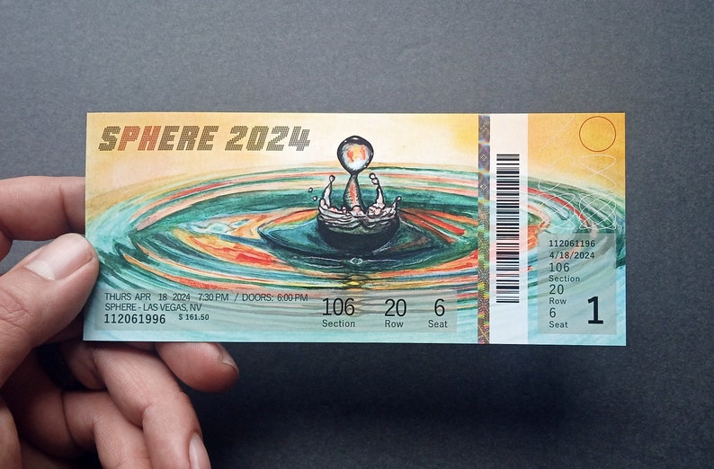 Billet Phish Sphere Las Vegas Run 2024 Stub phan art phish stub billet hameçonnage image 6