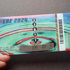 Billet Phish Sphere Las Vegas Run 2024 Stub phan art phish stub billet hameçonnage image 9