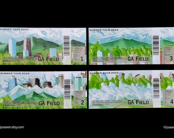 Phish Dick's Sporting Goods Park Ticket Stub Print - Watercolor Phan Art