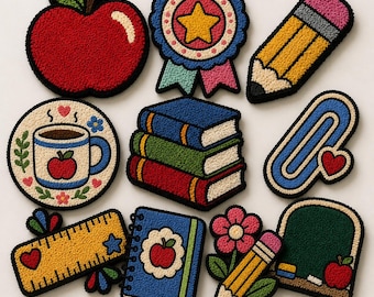 10 Teacher Gift Coaster Patterns – Printable PDF, Punch Needle & Tufting Templates