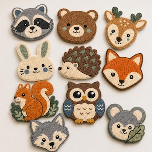 10 patrones de posavasos de animales del bosque: plantillas para bordado con aguja perforadora, mechones y bordado (PDF)