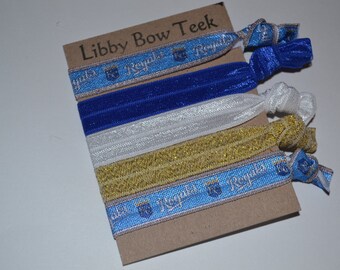 Set of Five Kansas City Royals FOE Hair Ties Elastic Baseball MLB