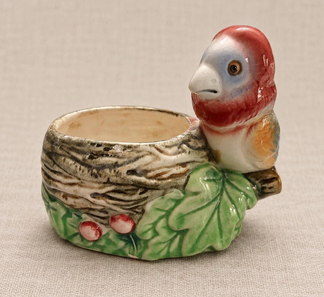 Vintage Ceramic Bird Planters - Etsy