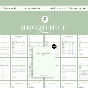 Planificador de presupuesto desde cero para principiantes / Plantilla de presupuesto mensual mínimo / Finanzas fáciles de imprimir