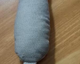 Cute Gray Cat Plush Toy | Kawaii Minimalist Kitty Plushie | Soft Stuffed Animal | Cat Lover Gift 12cm