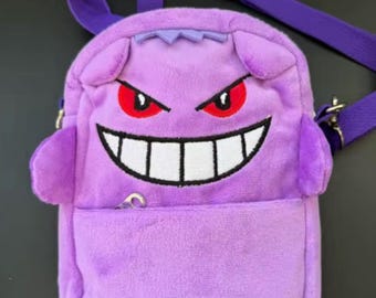 Zaino di peluche Pokemon Gengar Mimikyu Snorlax Rowlet Lucario Charmander Borsa Zaino anime carino Regalo per bambini e giocatori 15 cm