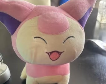 Cute Pink Bunny Plush Toy – Kawaii Smiling Rabbit Stuffed Animal – Soft Pastel Plushie – Adorable Gift for Kids & Plush Lovers 20cm