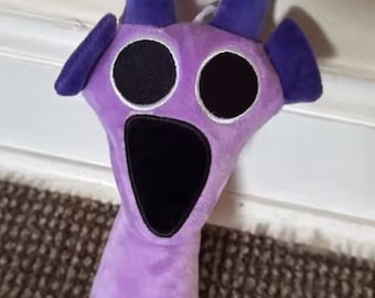 Spooky Cute Purple Monster Plush – Kawaii Ghost Creature Plushie – Soft Weirdcore Toy – Unique Handmade Gift 20cm