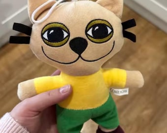 Cute Cat Plush Toy with Big Eyes – Soft Stuffed Animal Doll – Cartoon Kitty Gift – Kawaii Plush for Kids & Collectors 25cm