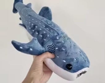 Realistic Blue Shark Plush Toy – Soft Ocean Stuffed Animal, Sea Life Gift