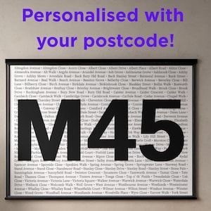 Personalised Postcode Landscape Wall Art