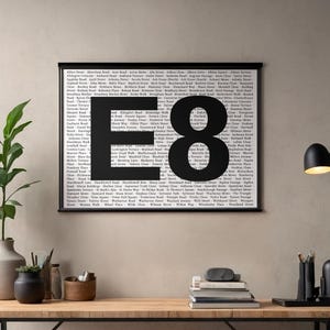 E8 Hackney / Dalston / London Fields Landscape Matte Art Print