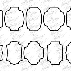 Marcos decorativos - gráficos vectoriales - marcos, marcos de letreros, etiquetas, marcos decorativos, emblemas como archivos SVG y PNG, ¡descarga instantánea! imagen 2