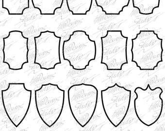 Ramki dekoracyjne - grafika wektorowa - ramki, ramki na znaki, etykiety, ramki dekoracyjne, emblematy w formacie SVG i PNG, do pobrania natychmiast!