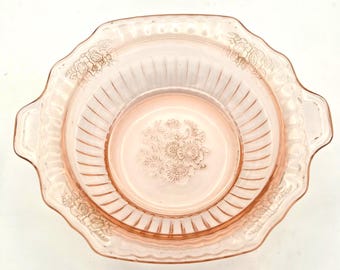 Bol en verre rose Mayfair dépression ouvert en verre rose Anchor Hocking