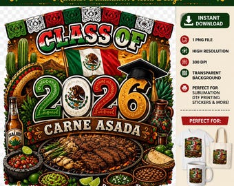 Clase de 2026 carne asada png