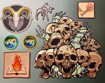 Dungeon Crawler Carl Battle Rattle Patch Set - UV Glow Thread Scavengers Daughter