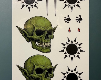 Dungeon Crawler Carl Tattoo Set – Goblin, Desperado, Emberus & Extinction Sigils DCC