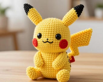 Pika-Pal Amigurumi: Un patrón realista de Pikachu en crochet Guía en PDF