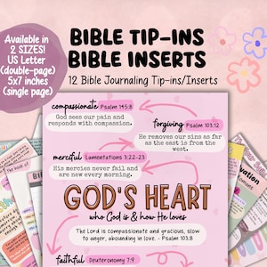 Bible Study Tip-Ins, Inserts | Fruit of the Spirit | Armor of God | The Beatitudes | Printable Faith Learning Cards (Digital Download)