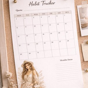 Habit Tracker Printable A4 A5 Bundle | Boho Minimalist Planner ...
