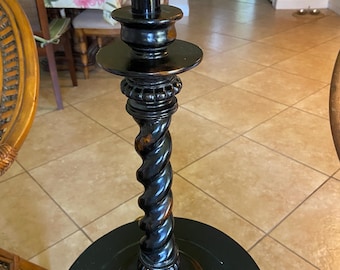 Dark Brown Barley Twist Lamp Base