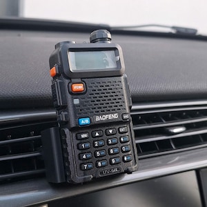 Baofeng UV-5R Bilfäste Luftventilsfäste – Bilhållarklämma Tvåvägsradiofäste | Svart