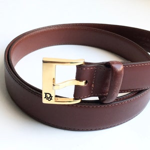 Christian Dior MONSIEUR ベルト Auth Christian Dior MONSIEUR - Black Silver Gold Leather