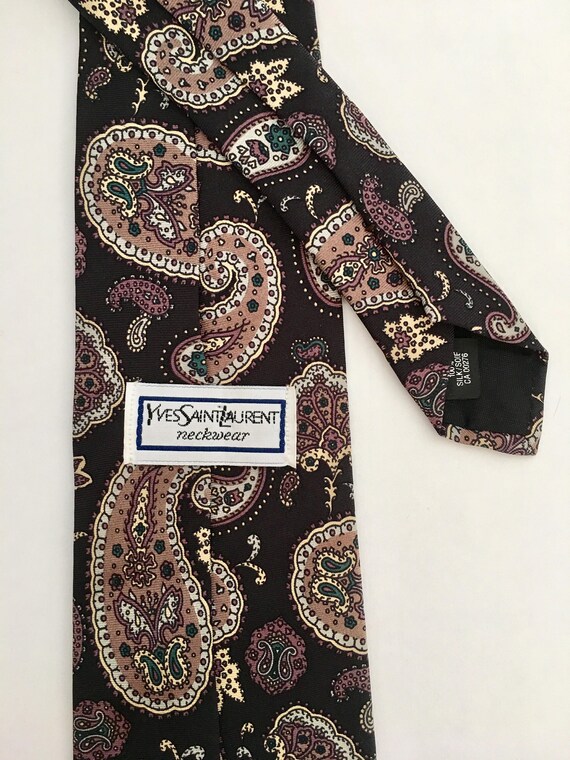 Vintage Yves Saint Laurent Neckwear Tie, YSL, Sil… - image 5