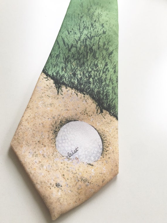 Beautiful vintage Ralph Marlin golf tie, necktie,… - image 7